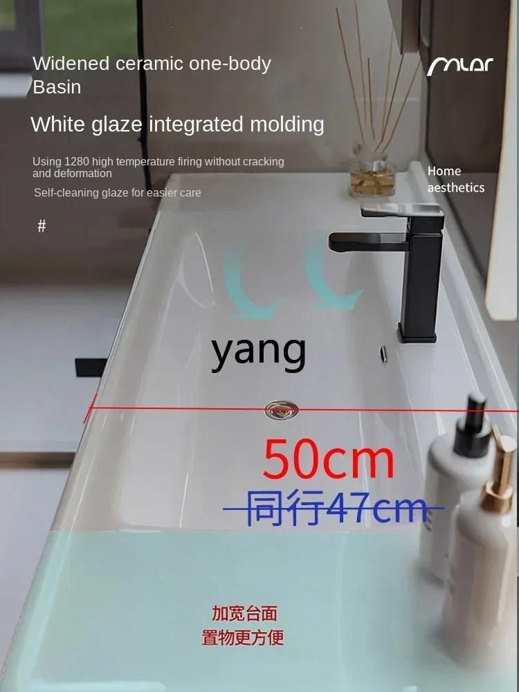 LH walnut bathroom cabinet ceramic integrated basin antique bathroom basin cabinet combination washstand