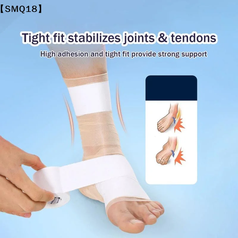 2.5/3.8/5cm Wide Ankle Stretching Elastic Sports Bandage Cotton Waterproof Easy To Tear Leaves No Residue 10 Meters Long【SMQ】