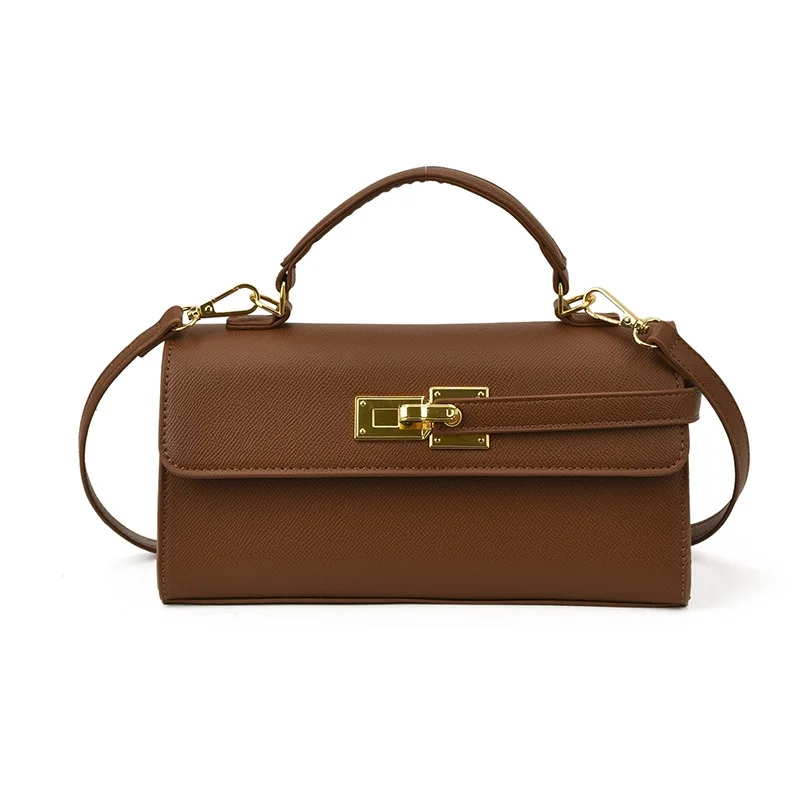 NONE Sac à main de luxe pour femmes, sac à bandoulière rétro tendance, sac carré de grande capacité, sac de banlieue à rabat, sac à bandoulière décontracté 3