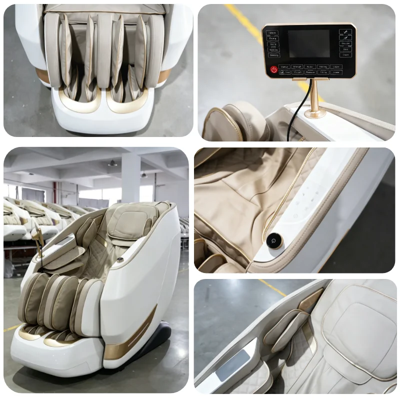 Zhipin 2026 Luxury 4D Massage Chair SL Track Full Body Shiatsu Massagesessel Infrared Physiotherapy Function