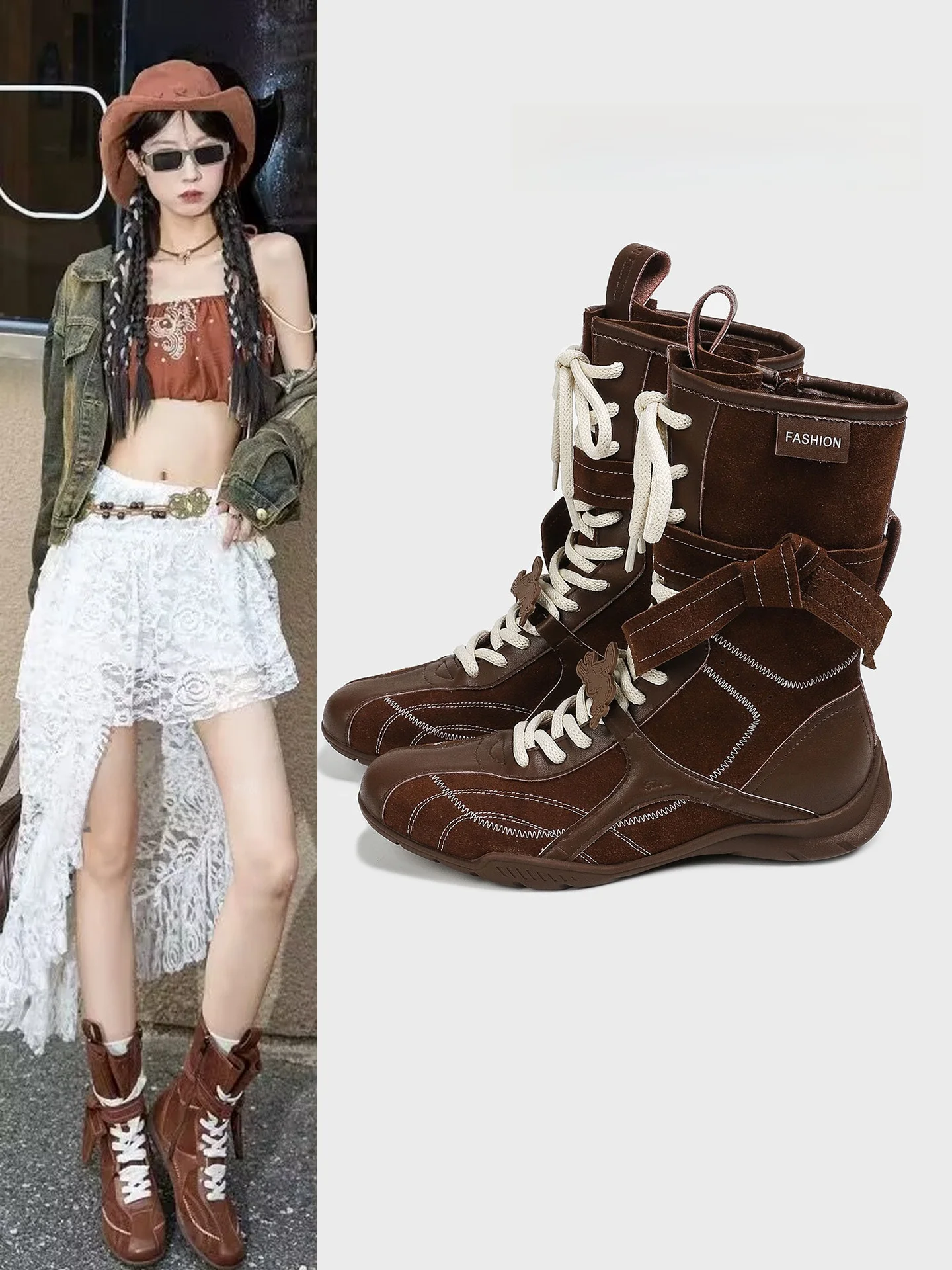 

Боксерские ботинки Thi Bot в стиле ретро, женские осенние ботинки New England Sle, осень 2023, ботинки для тренировок, корейские ботинки Cross Bule