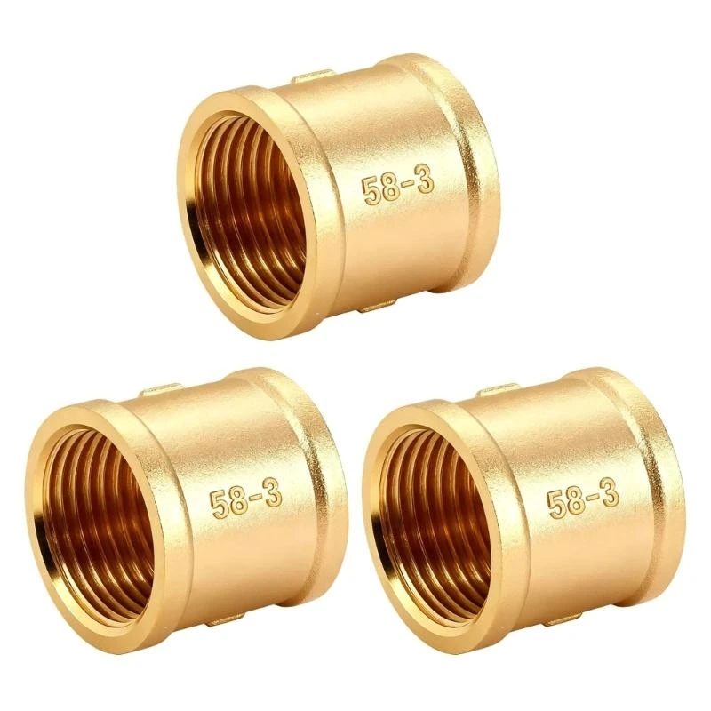 3pcs 1 Inch Brass Fittings Internal Thread for Various Applications Includes Tape Reliable Plumbing Solution JOMD