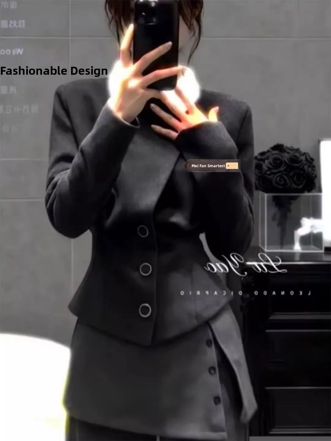 Winter Fashion Set with Short Woolen Quilted Jacket And Wide Leg Pants in Small Fragrance Style Elegant Two-Piece Outfit