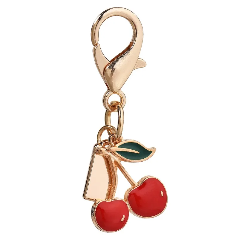 พวงกุญแจรถเชอร์รี่เรซิ่นคริสตัลที่ทันสมัยและประณีตสําหรับสุภาพสตรี, จี้กระเป๋าอุปกรณ์เสริมพวงกุญแจเชอร์รี่