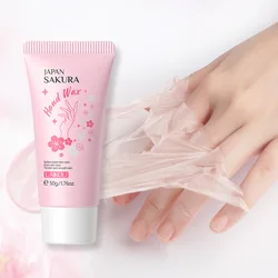 Sakura-crema de manos hidratante, crema exfoliante para el cuidado de los callos, mascarilla de manos, crema de manos de parafina, 50G