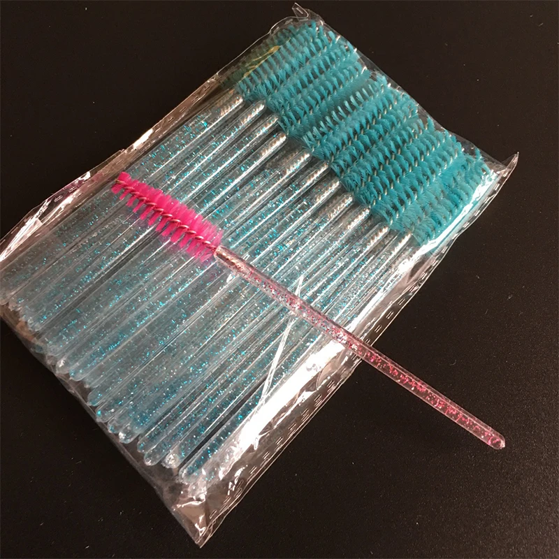 Brosse à cils en cristal de poulet, levage de cils, recourbe-cils, extension de cils, greffe, accessoires d'outils, nouveau style, 50 pièces