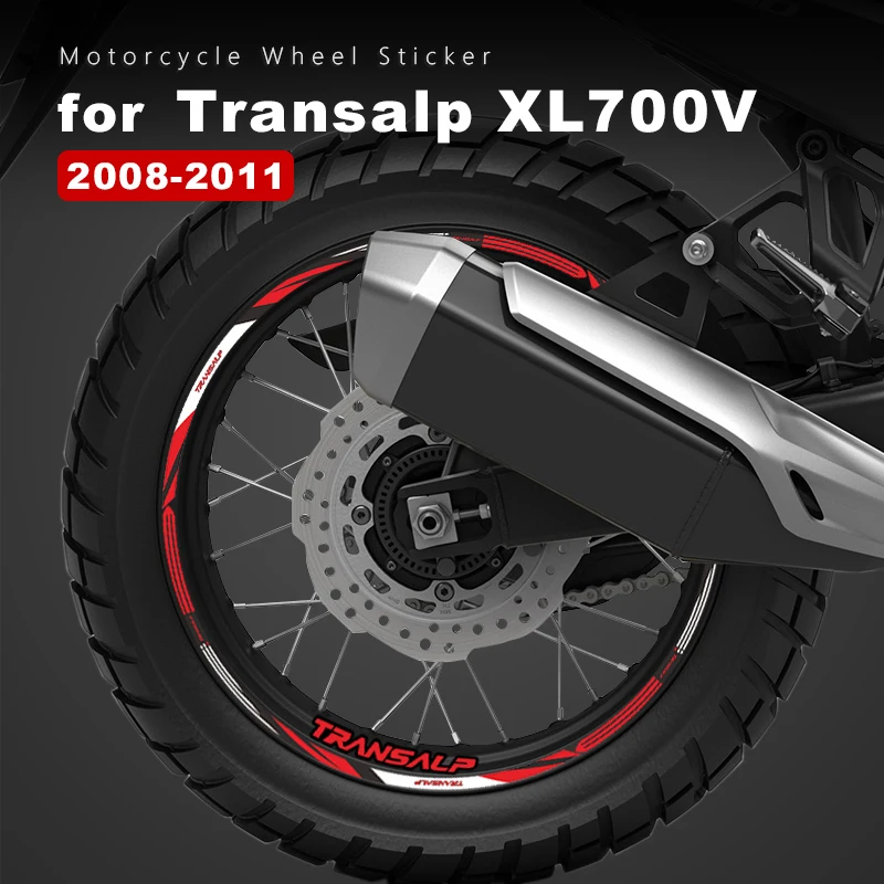 

Motorcycle Wheel Sticker 19 17 Inch Rim Tape Waterproof Wheel Decal for Honda Transalp XL 700 XL700V XL 700V Accessories 08-2011