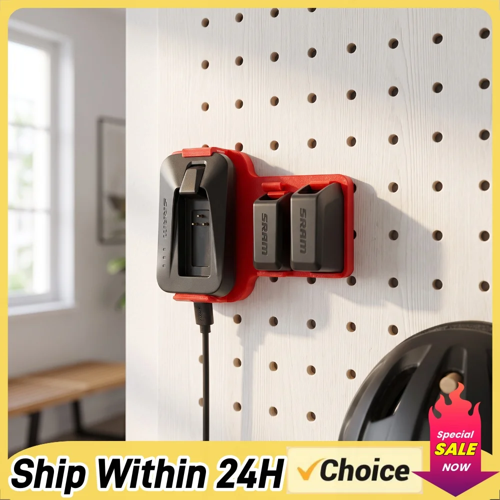 Bike Battery Charger Holder Wall Mount for SRAM RIVAL ETap AXS Nylon Cycling Electronic Groupset Storage