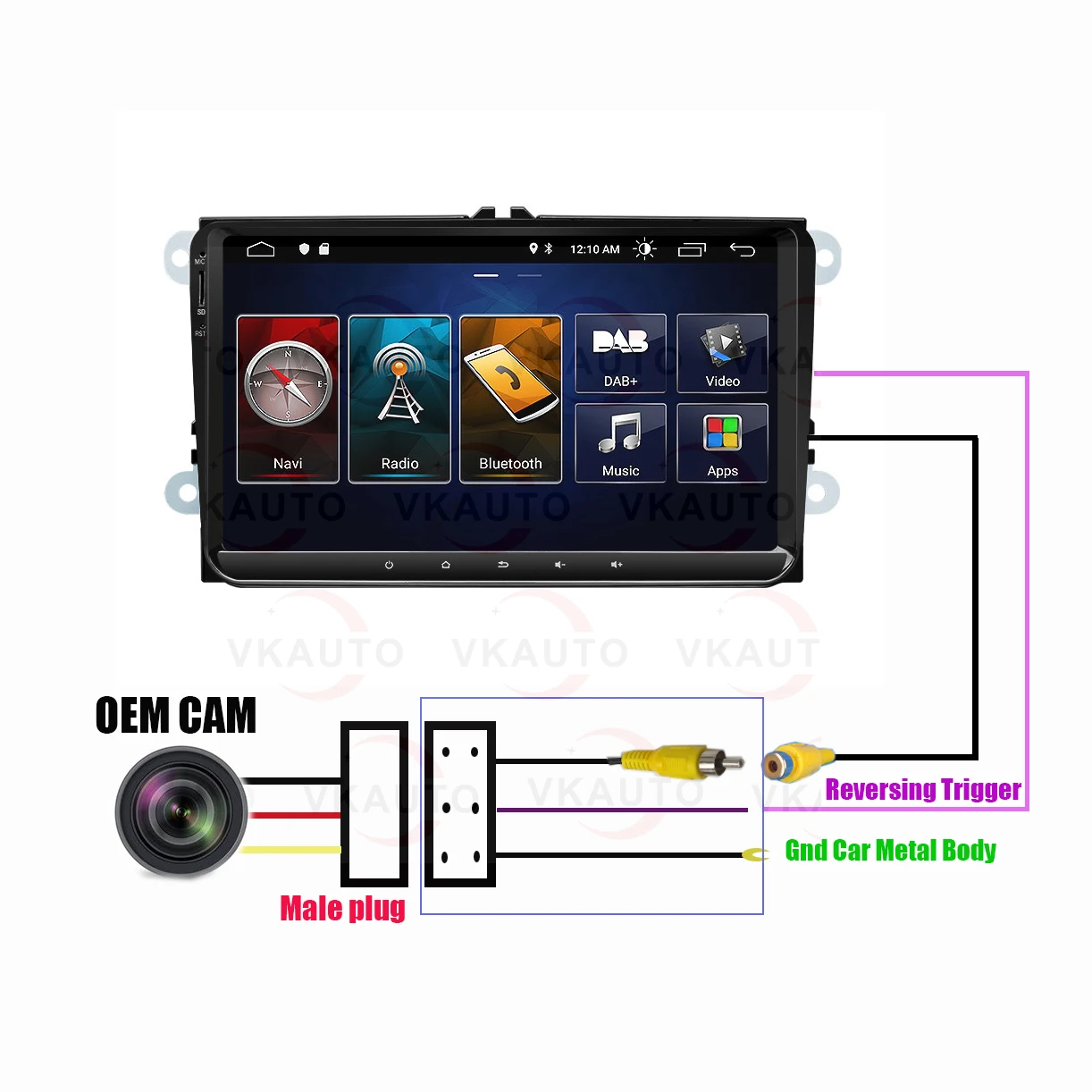 JIAYITIAN For Buick Lacrosse GM Alpheon Opel Insignia C20 Rac Adapter Cable Kit of Oem Reversing Camera Work With Android unit