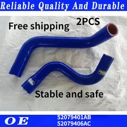 2PCS HPS Blue Silicone Radiator HoseUp or down for 99-04 Jeep Grand Cherokee 4.0L Straight 6 52079401AB/52079406AC