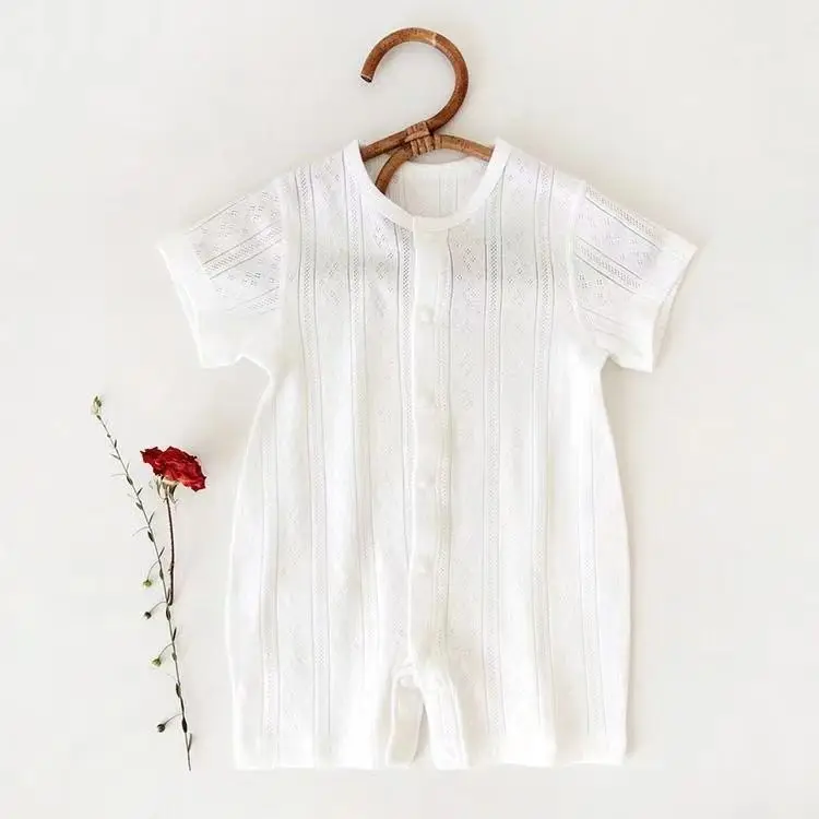 Baby Summer Jumpsuit Short Sleeved Thin Baby Ultra-thin Summer Clothes Crawling Clothes Newborn Air-conditioned Clothes Pajamas