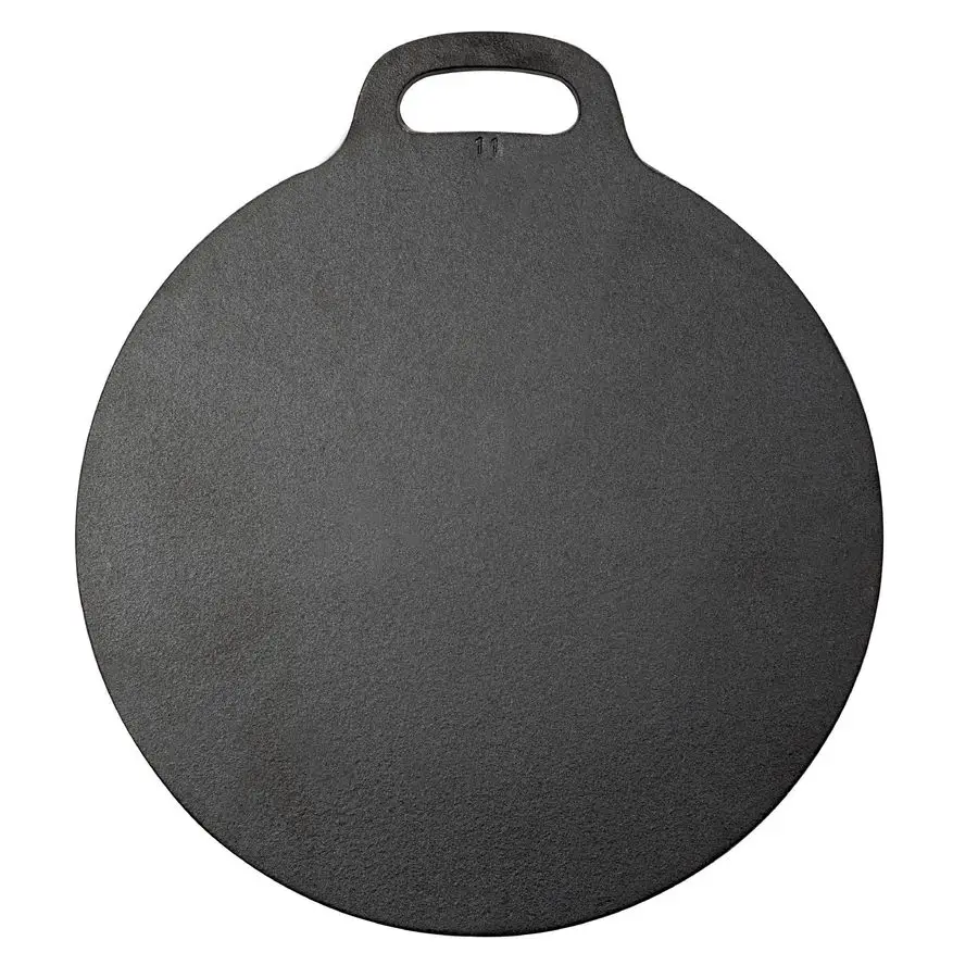 

15Inch Cast Iron Tawa Dosa Pan, Pizza Pan with a Loop Handle, Crepe Tawa Preseasoned with Flaxseed Oil, Made in Colombia