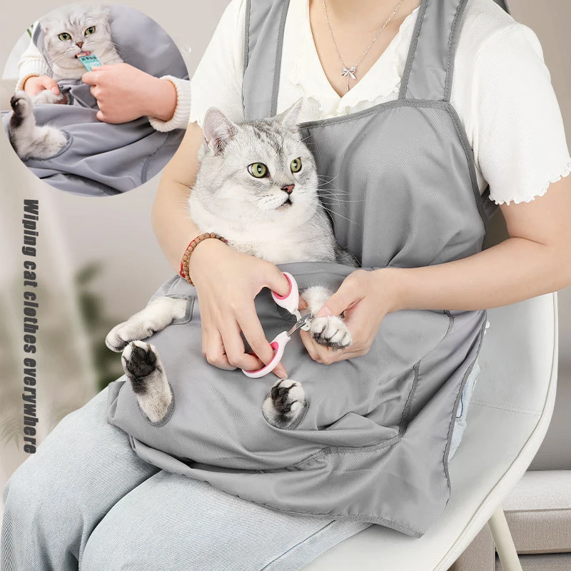 

Cozy Pet Harness Apron Cat Backpack Transport Bag with Hanging Chest Bag and Cat Sleeping Bag Suitable for Pets Under 15 Pounds