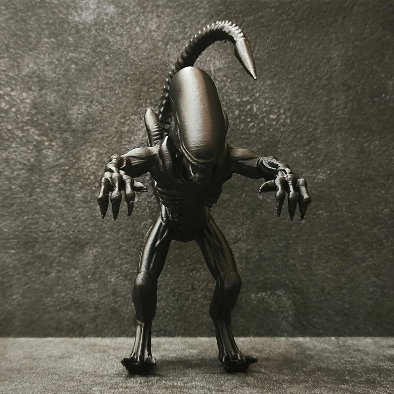 1 Peça de Ornamento em Forma de Alienígena que Pode Ser Colocado na Tela do Computador, Modelo de Figura de Alienígena Impresso em 3D, uma Estátua de Decoração de Mesa Super Legal para Casa e Escritório