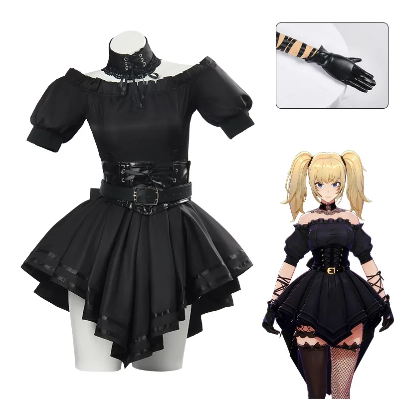Musk Grok Virtual Assistant Ani Cosplay Companion Girl Costume Outfit Full Complete Set — Halloween Cosplay