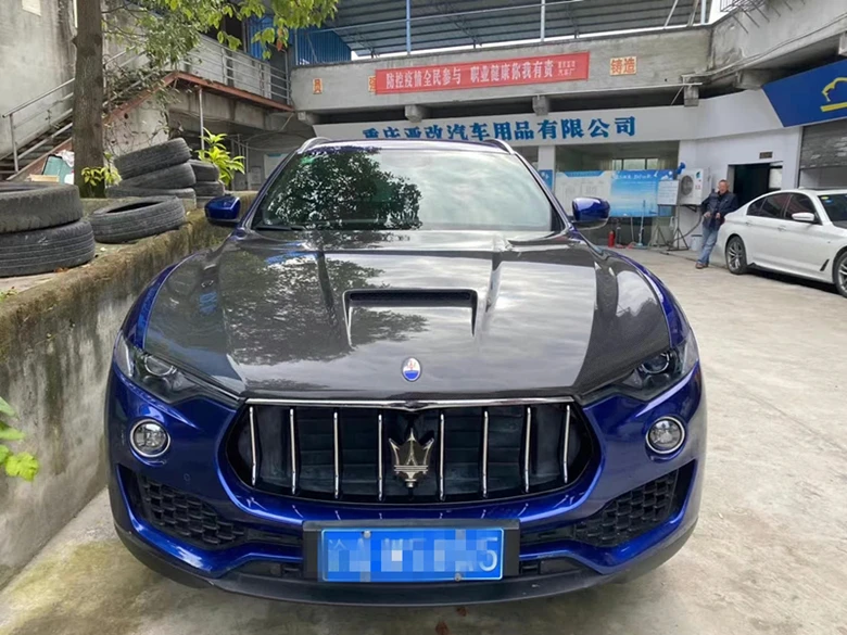 

Передняя крышка капота двигателя из углеродного волокна для Maserati Levante 2016-2019, кованый карбоновый капот автомобиля в стиле M