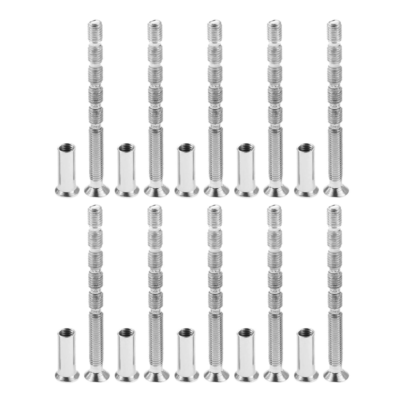 10 Sets 5mm Lock Rounded Head Iron Screw Door Handle Lever Bolt Connector Fixing Cutting Slot Hinge Screw for Door Lock Fixing