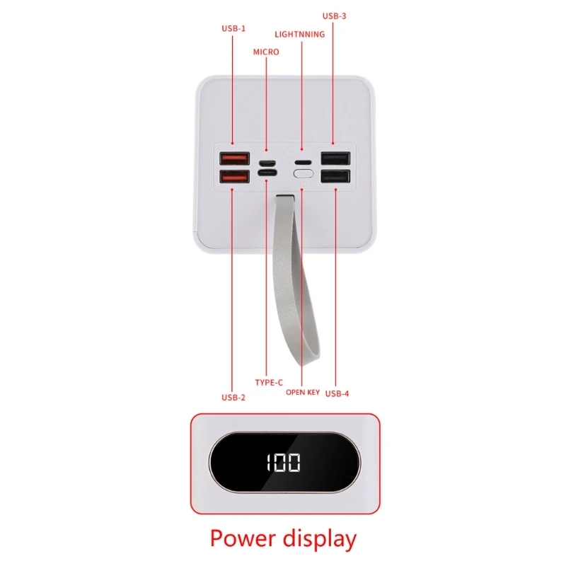 DIY 28x18650 Battery Holder Shells Powers Bank Case Plastic Shells Faster Charge With Camping Light 10W/22.5W/15W