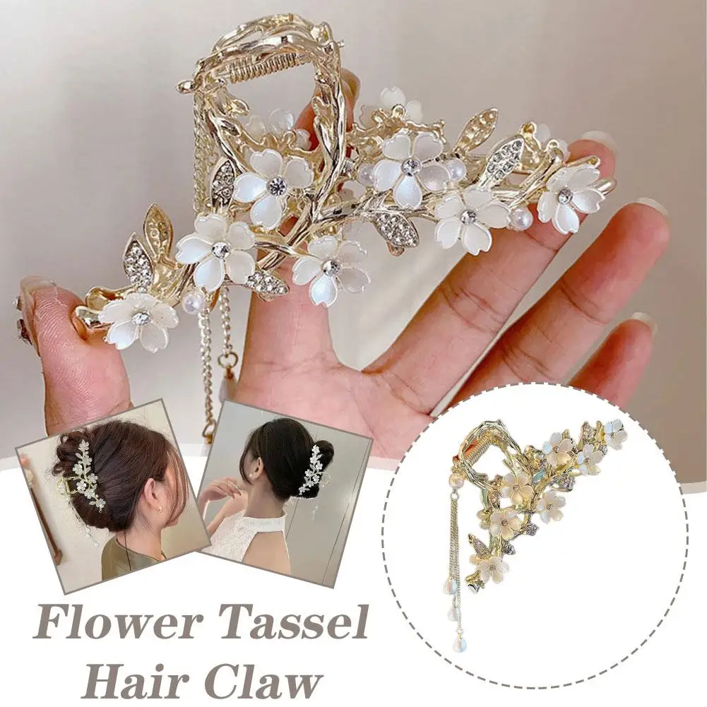 New Lily of the Valley Tassel Hair Claw Clip Girls Fashion Elegance Headdress Korean Exquisite Hair Accessories