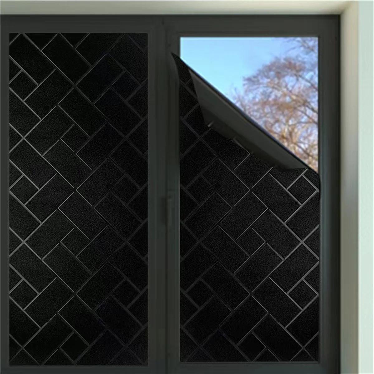 Heat-Insulating Electrostatic Glass Sticker Frosted Opaque Sun-Protective Window Stickers Blackout Bathroom Glass Film.