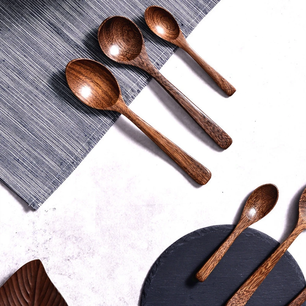 Stirring Durable Kitchen Tools Mixing Dessert Flatware Coffee Spoon Wooden Spoon Tea Spoon Soup Spoons