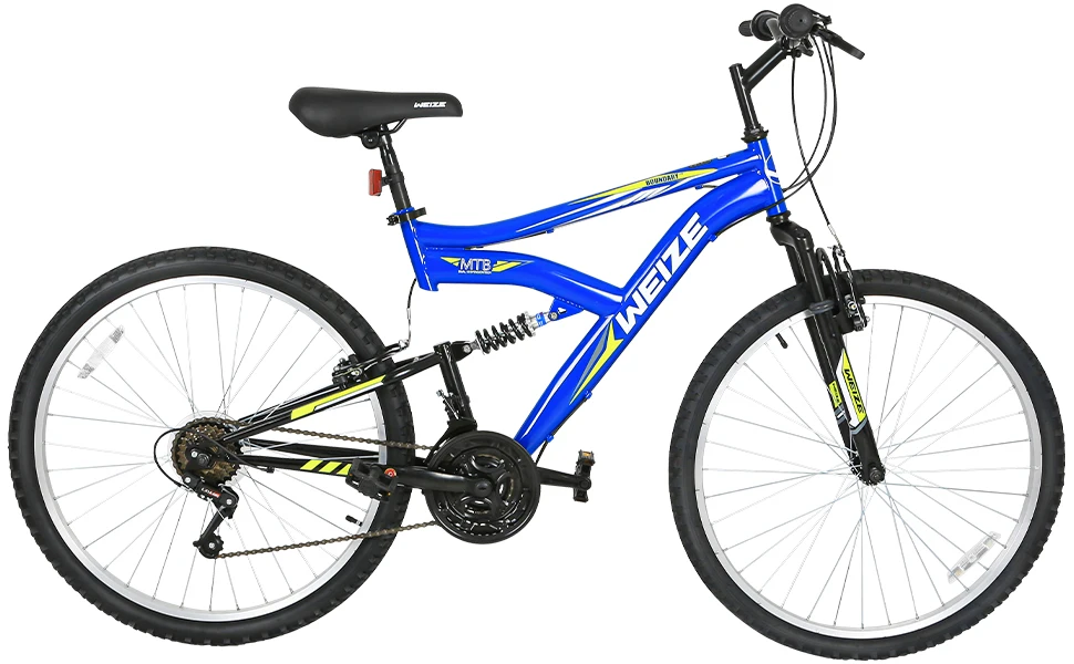 

Mountain Bike, 26/27.5 inch Outdoor Cycling Bike,18-Speed/High-Carbon Steel/Dual Full Suspension, Adjustable Ergonomic Seat for