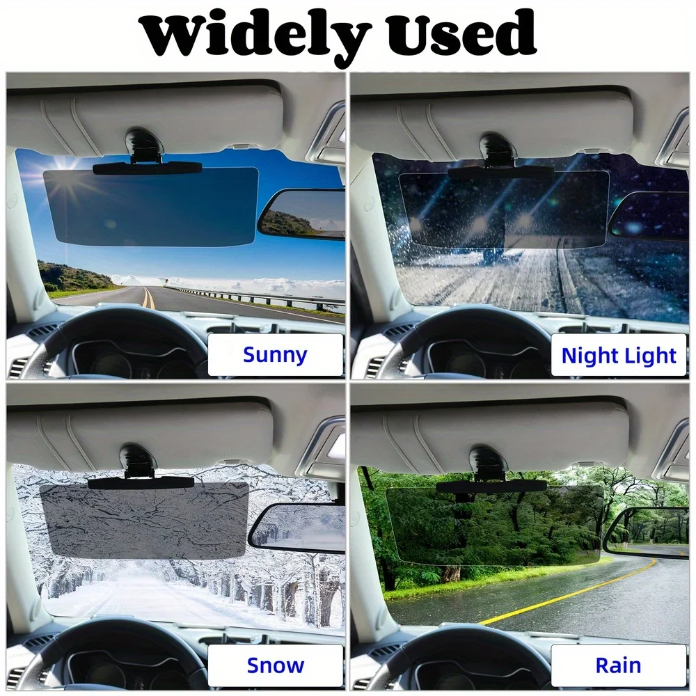 Car Sun Visor, Universal Anti-Reflective Polarized Car Sun Visor, Prevents Miscellaneous Light, Snow Blindness And UV Rays