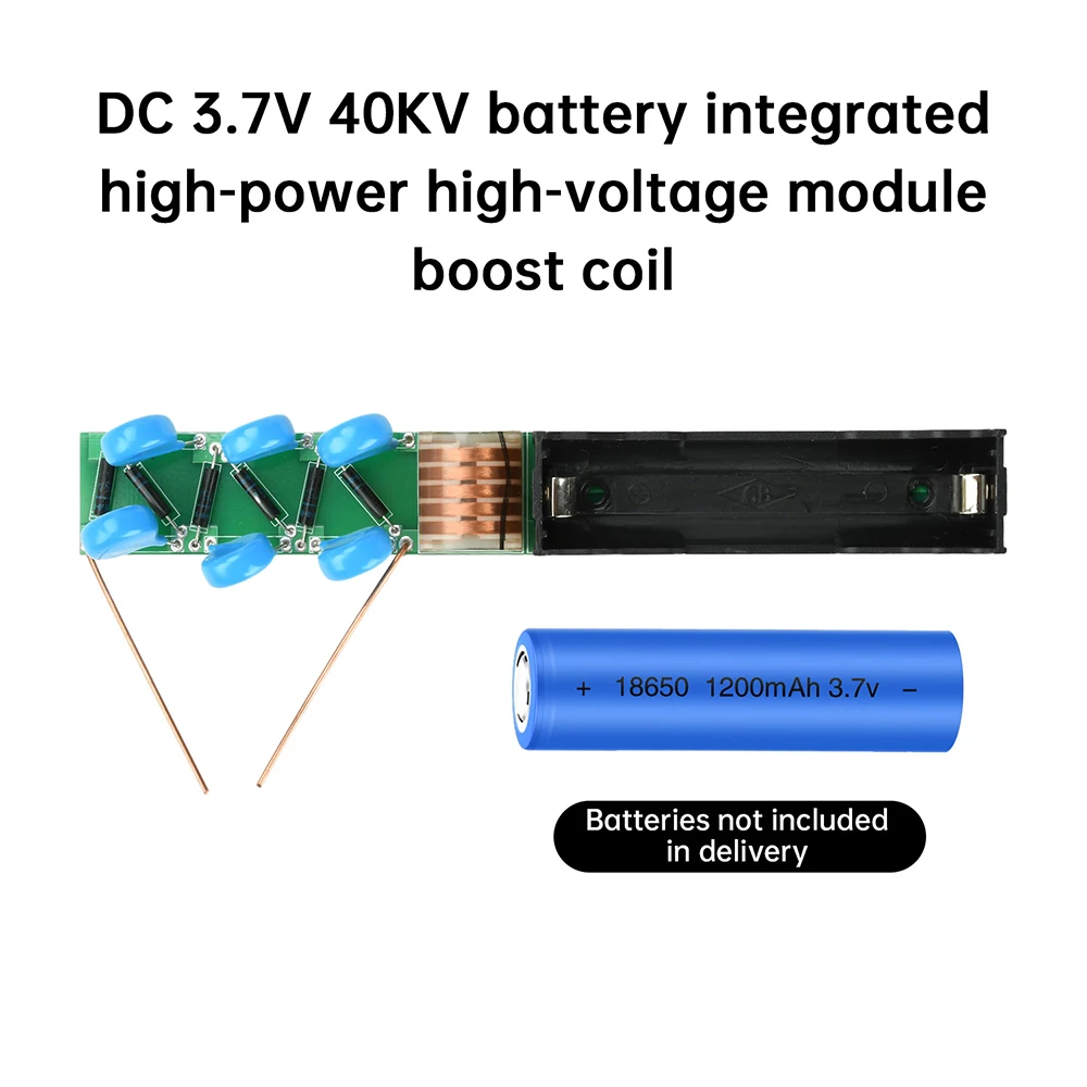 Transformateur haute tension DC 3.7V 40KV, bobine d'allumage, générateur d'arc d'impulsion, convertisseur élévateur DC à DC, batterie au Lithium