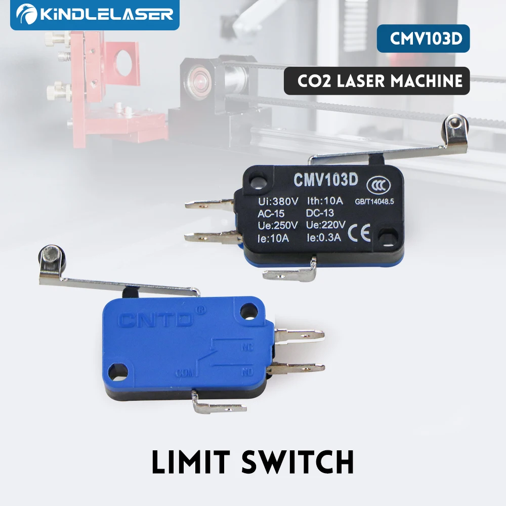 KINDLELASER High Quality Small Limit Switch CMV103D Momentary Micro Switch Long Handle for CO2 Laser Cutting machine