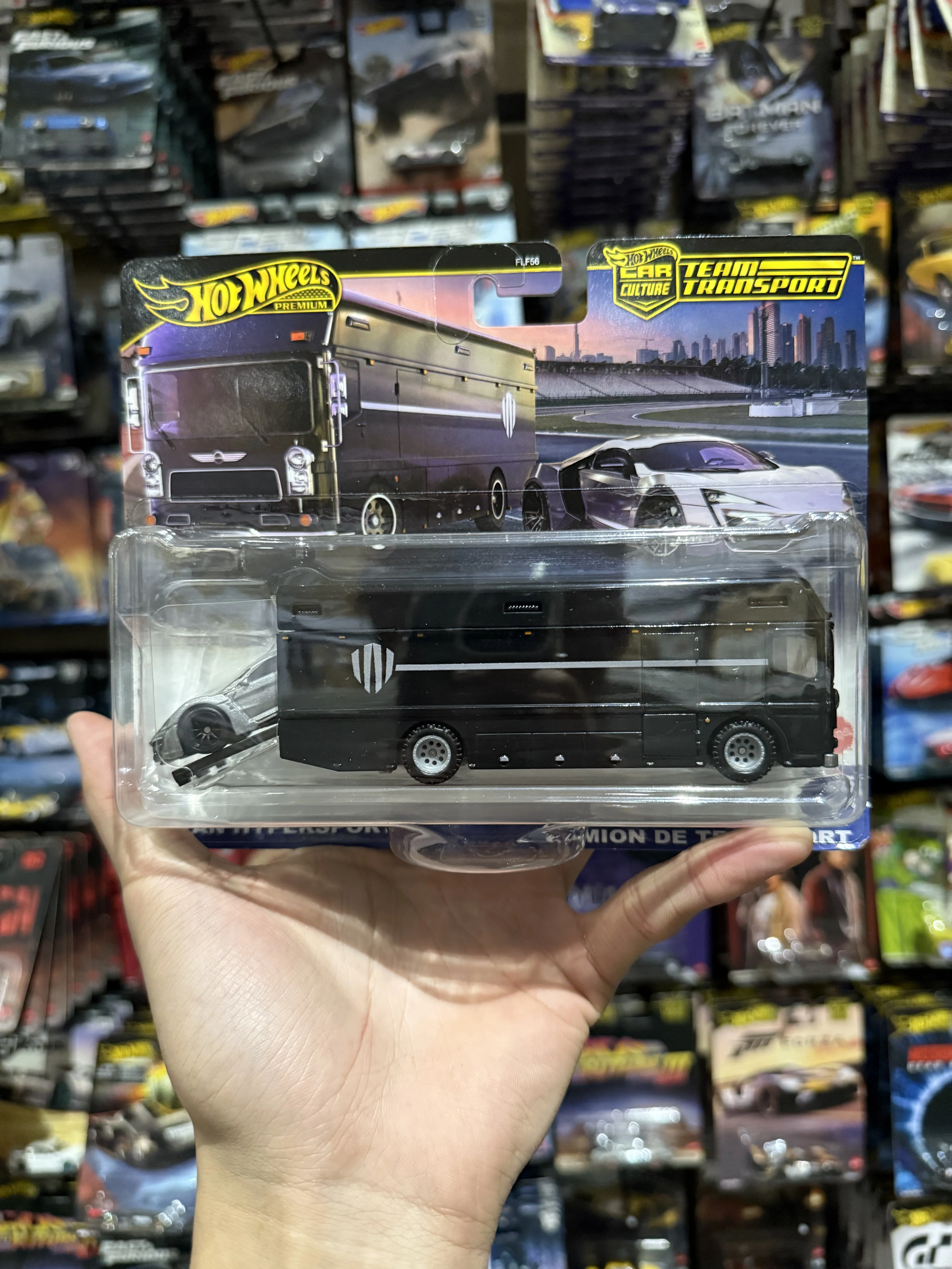 핫휠 프리미엄 1:64 스케일 카 컬쳐 팀 트랜스포트 토이 세트 (페라리, 토요타, 플리머스 혼합 차량 모델 장난감 선물)