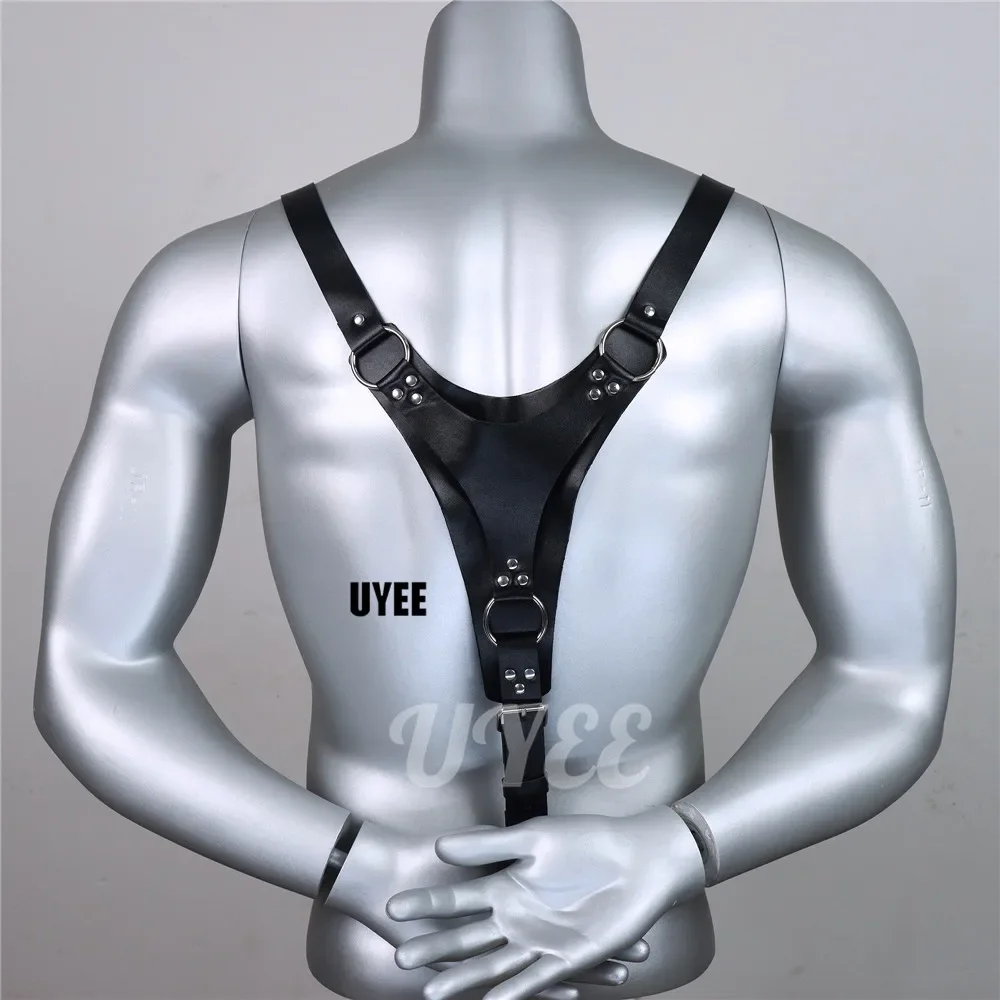 UYEE Vintage Men's Suspender PU Leather Brace Male Strap For Women Wild Leisure Casual Belt Shirt Suspenders Jeans Accessories