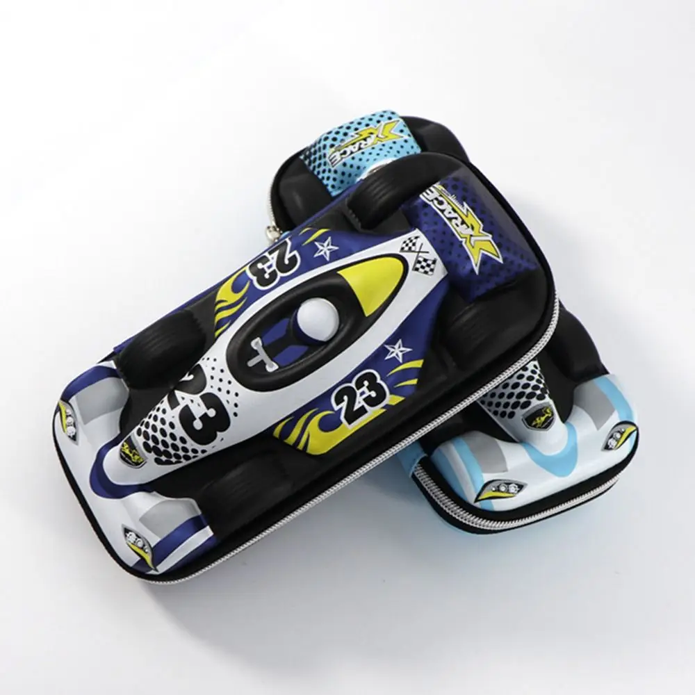 Durable 3D Stationery Box Stereo Racing Car 3-Layers Pencil Case Boy Gift Large Capacity Stationery Storage Organizer Adults