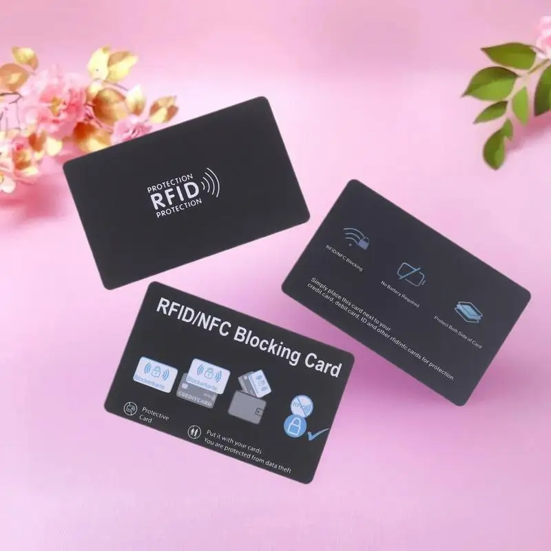 신용카드용 보안 슬리브, RFID 직불/ATM 카드 소지자 차단기, NFC 신호 차단 1/5개
