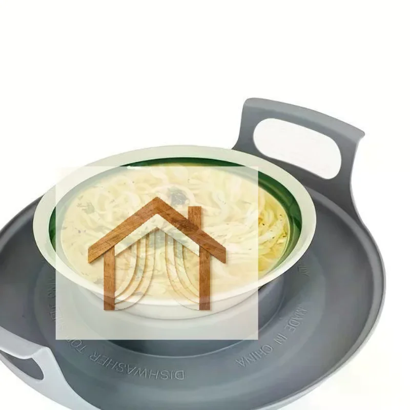 Stackable Anti-Deformed Microwave Plate Tray BPA Free PP Cooking Dish for Home Kitchen Space Saving Storage