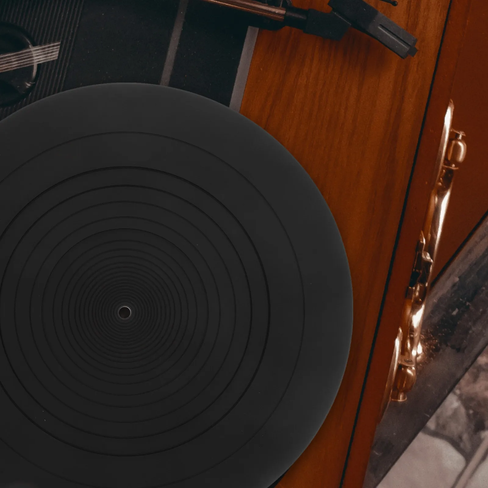 Vinyl Record Protective Mat Silicone Anti-Static Turntable Platter Pad for Record Players Stable Clean Disc Surface Essential