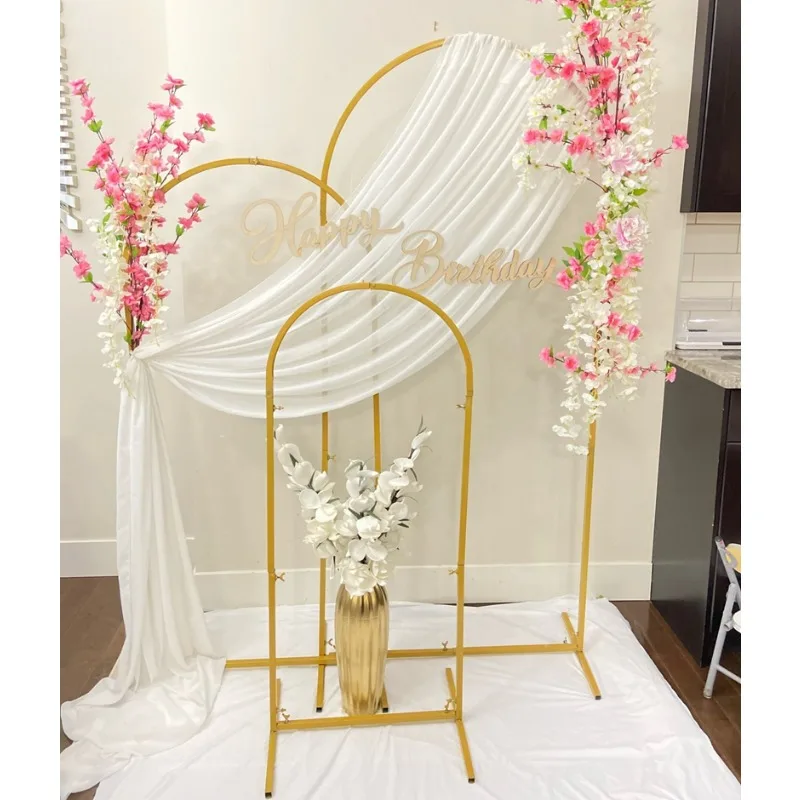 

Wedding Arches Iron Pipe Flower Stands, Metal Props Backdrop, Artificial Flower Stand Decorations, 3Pieces