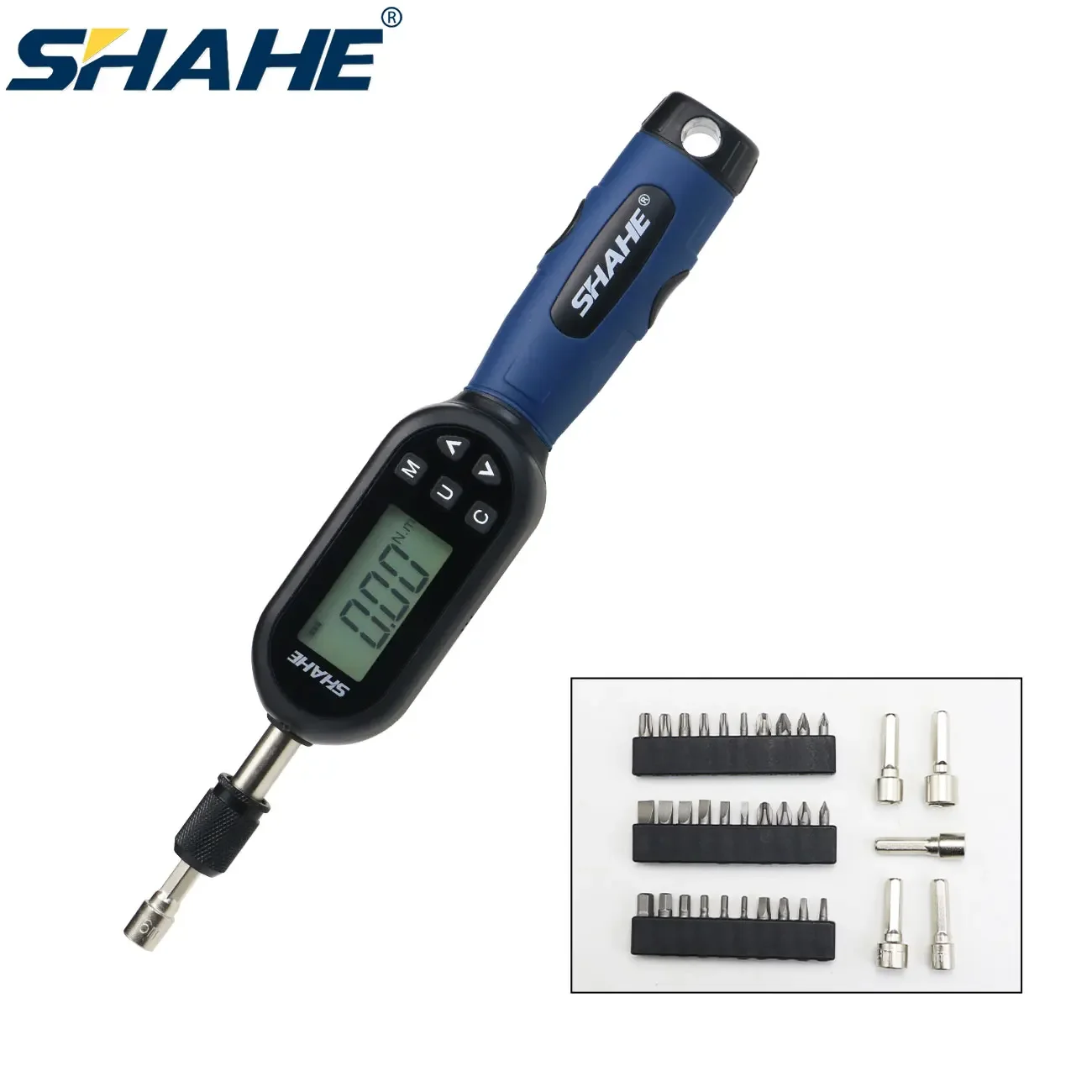 SHAHE Torque Screwdriver Electrician with Buzzer & LED Indicator,Adjustable Screwdriver Torque Wrench Set with Bits for Bike