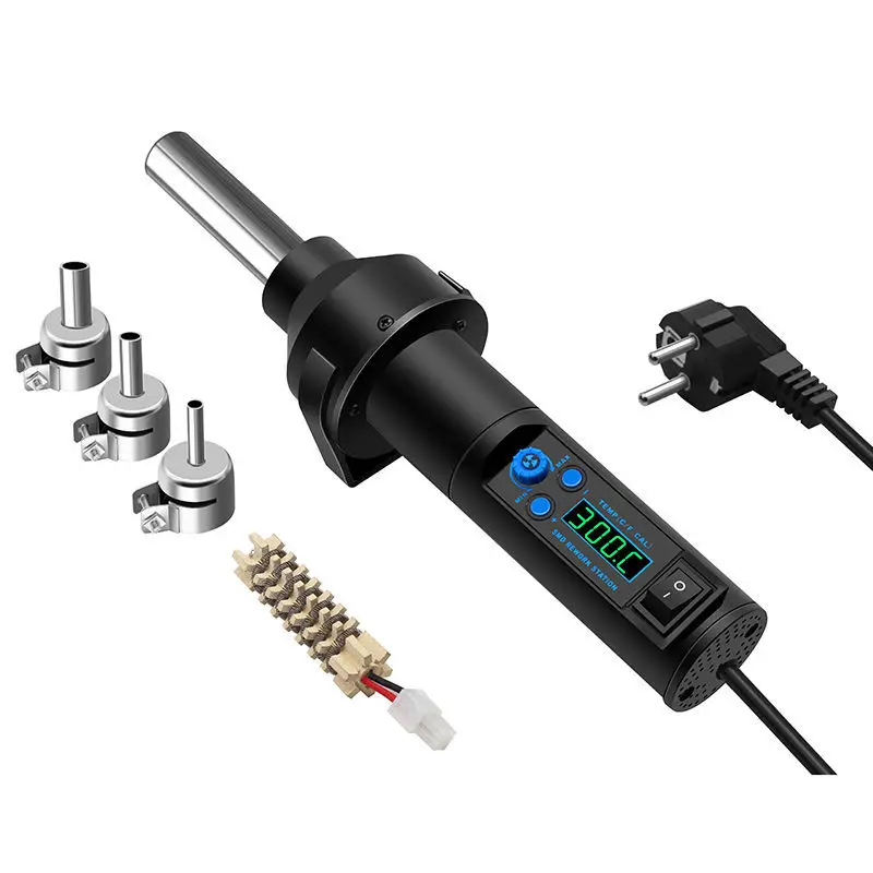 

Handheld hot air gun electronic repair portable air gun digital display adjustable temperature disassembly and welding tool 8018
