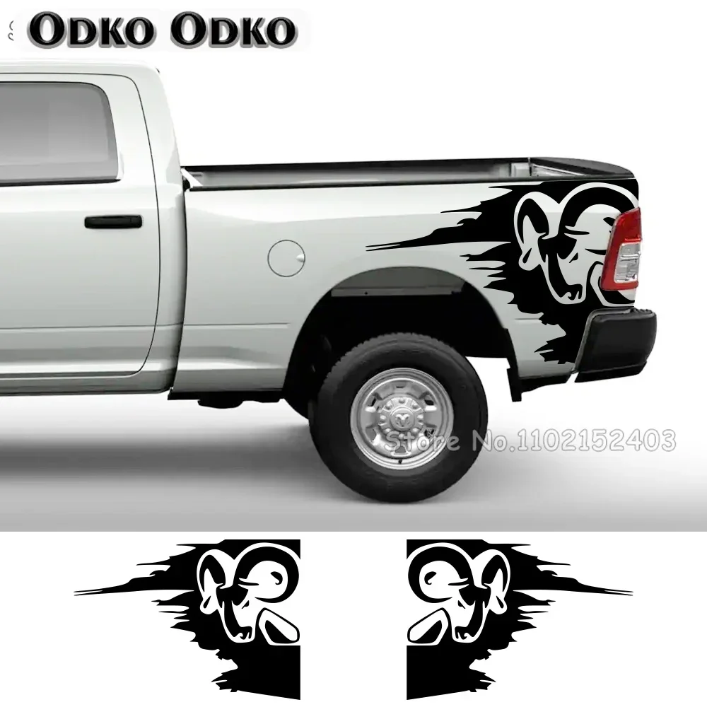 

2 шт. гоночные полосы наклейки на кровать для Dodge RAM Hemi 1500 2500 3500 Rebel Auto грузовик багажник DIY Декоративные наклейки виниловый чехол