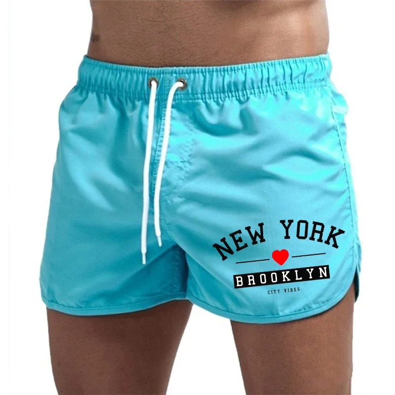 

Мужские пляжные шорты с принтом, повседневные, быстросохнущие, для серфинга, плавания, активного отдыха, тонкие спортивные шорты для лета, хит продаж