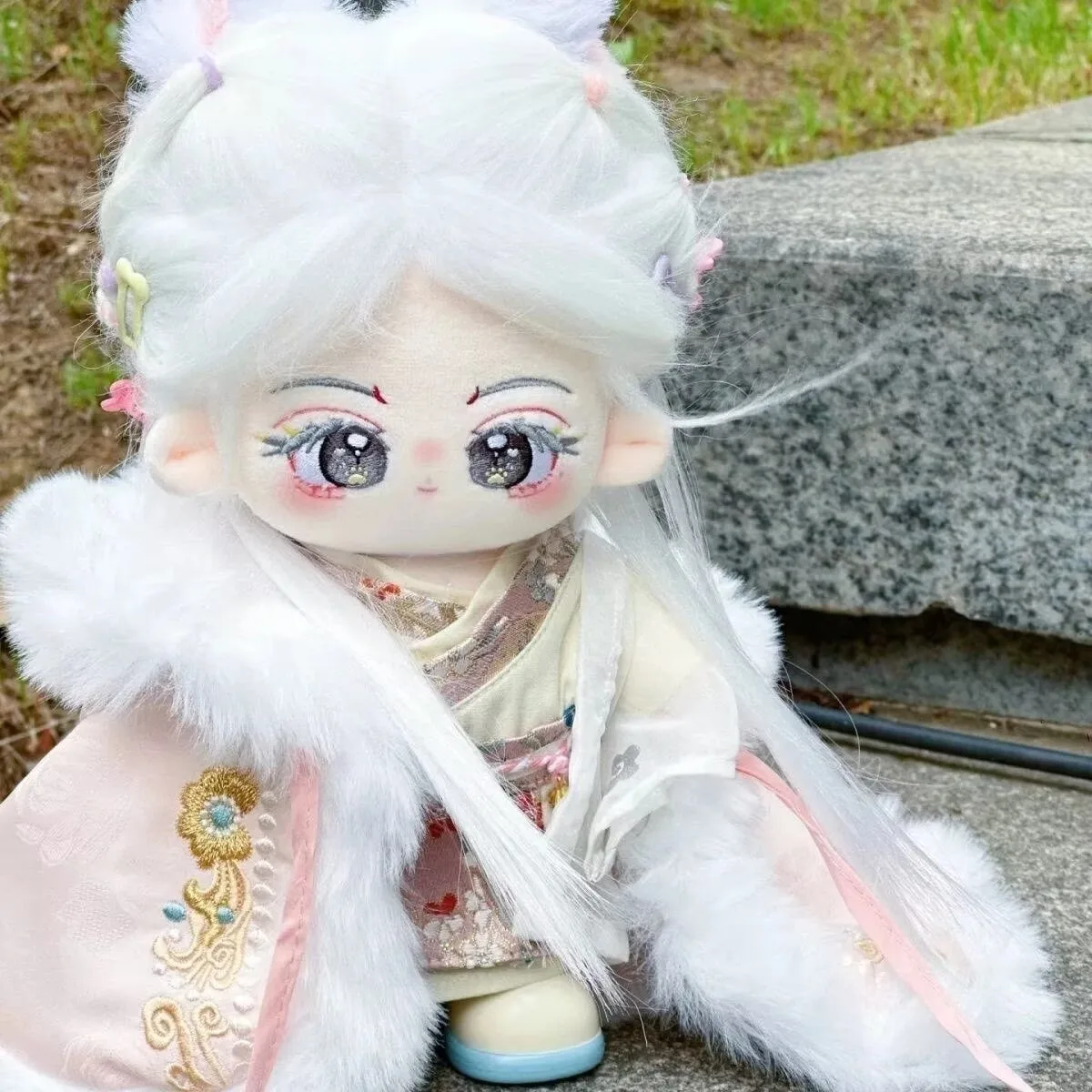 Ju Jingyi's same toy cotton doll 'Moon Scale Qiji' attribute 20cm star peripheral cat ear antique style doll gift