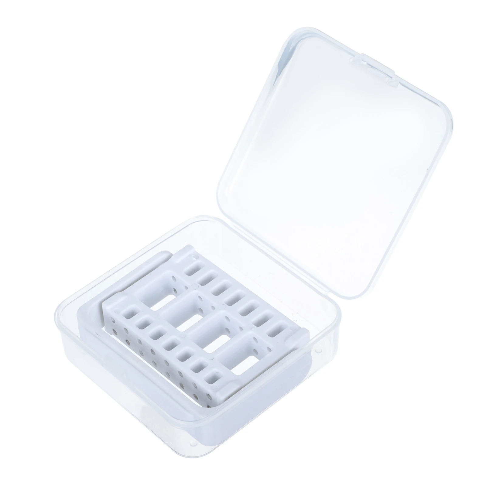 

Nail Files Box Armor Removal Storage White Case Dust Guard Polishing Holder Drill Bit ContainerInserted Box For Nail Salons Home