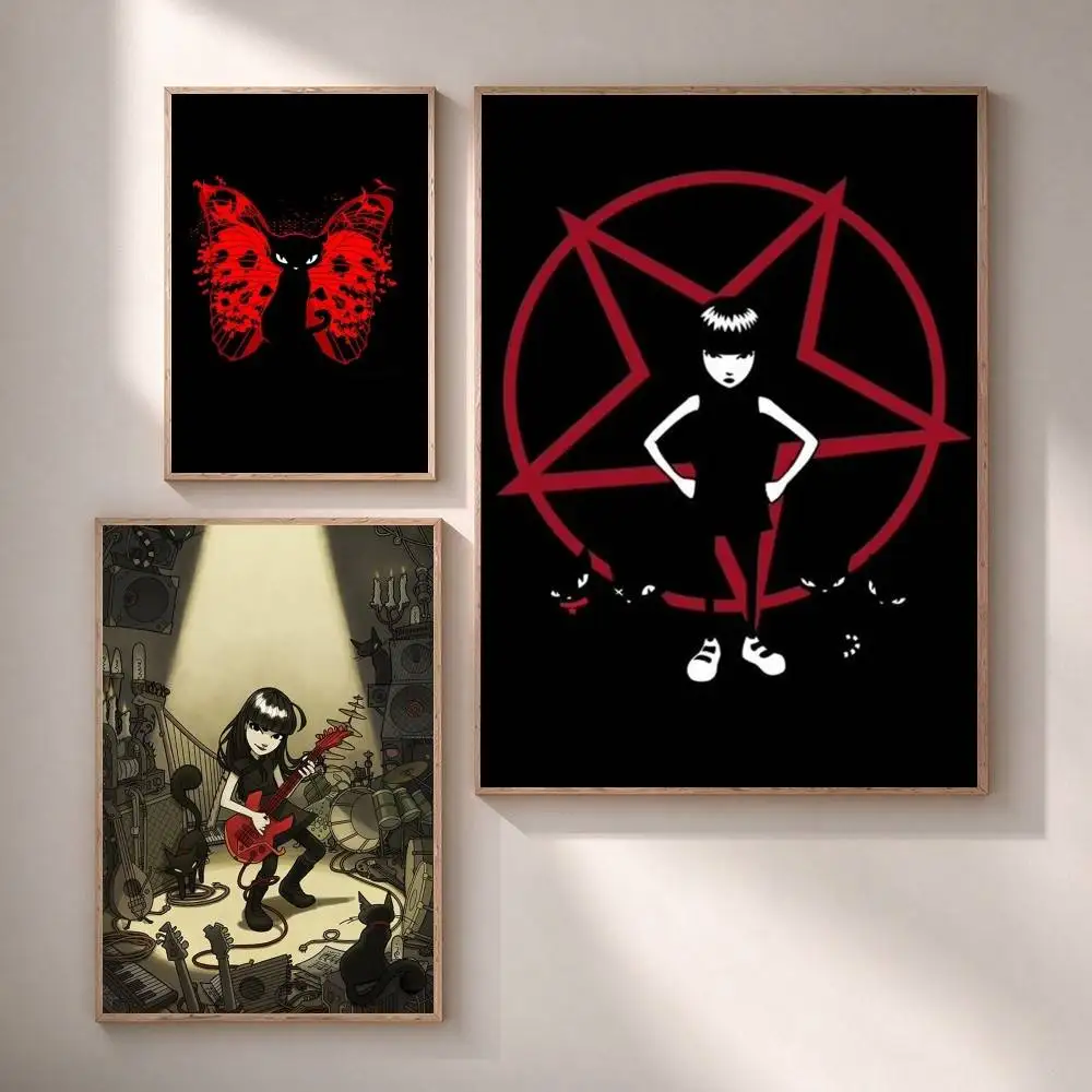 G-Gothic Punk E-Emily the Strange  Poster High Quality Dorm Living Room Aesthetic Wall Decoration Painting Stickers Gift