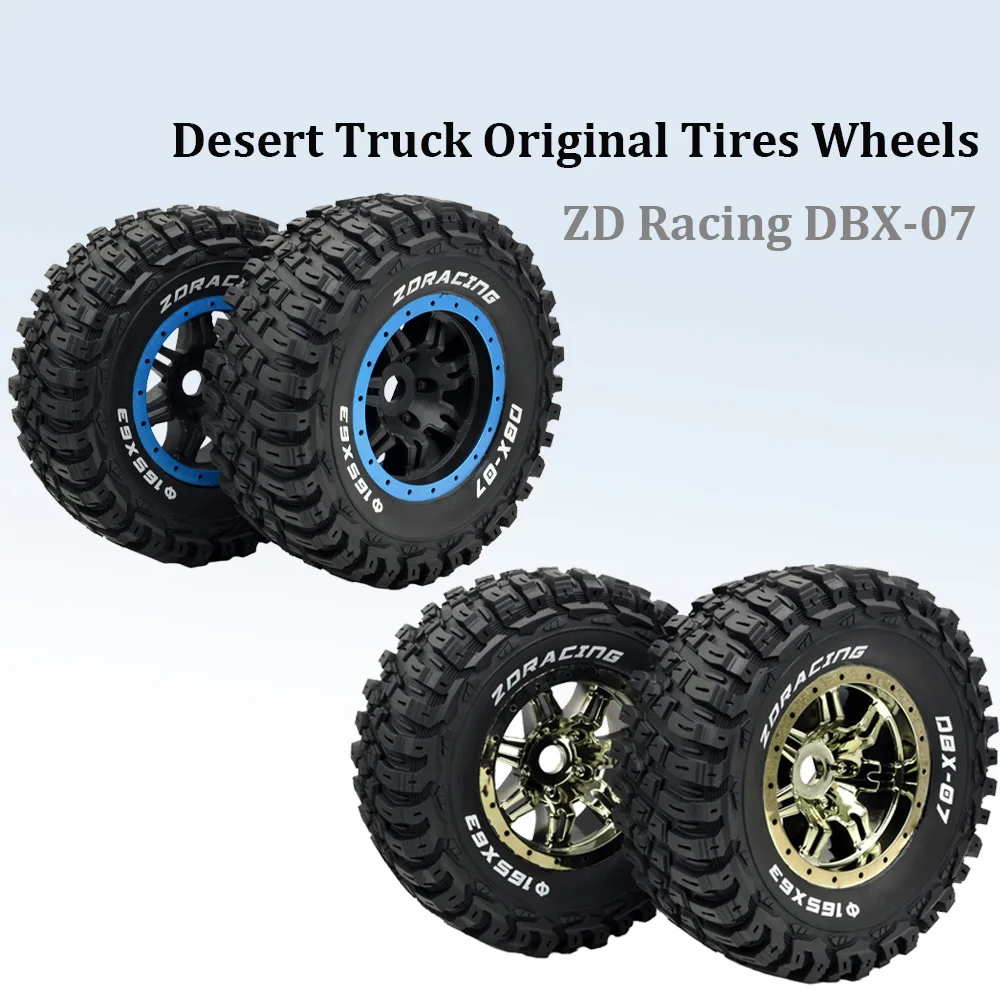 2PCS ZD Racing DBX-07 1/7 RC Car Parts 8642 8643 Wheel & Tire Set