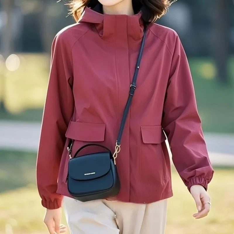 

2025 Spring New Hooded Jacket Loose Jacket for Women Versatile Commuting Casual Jacket
