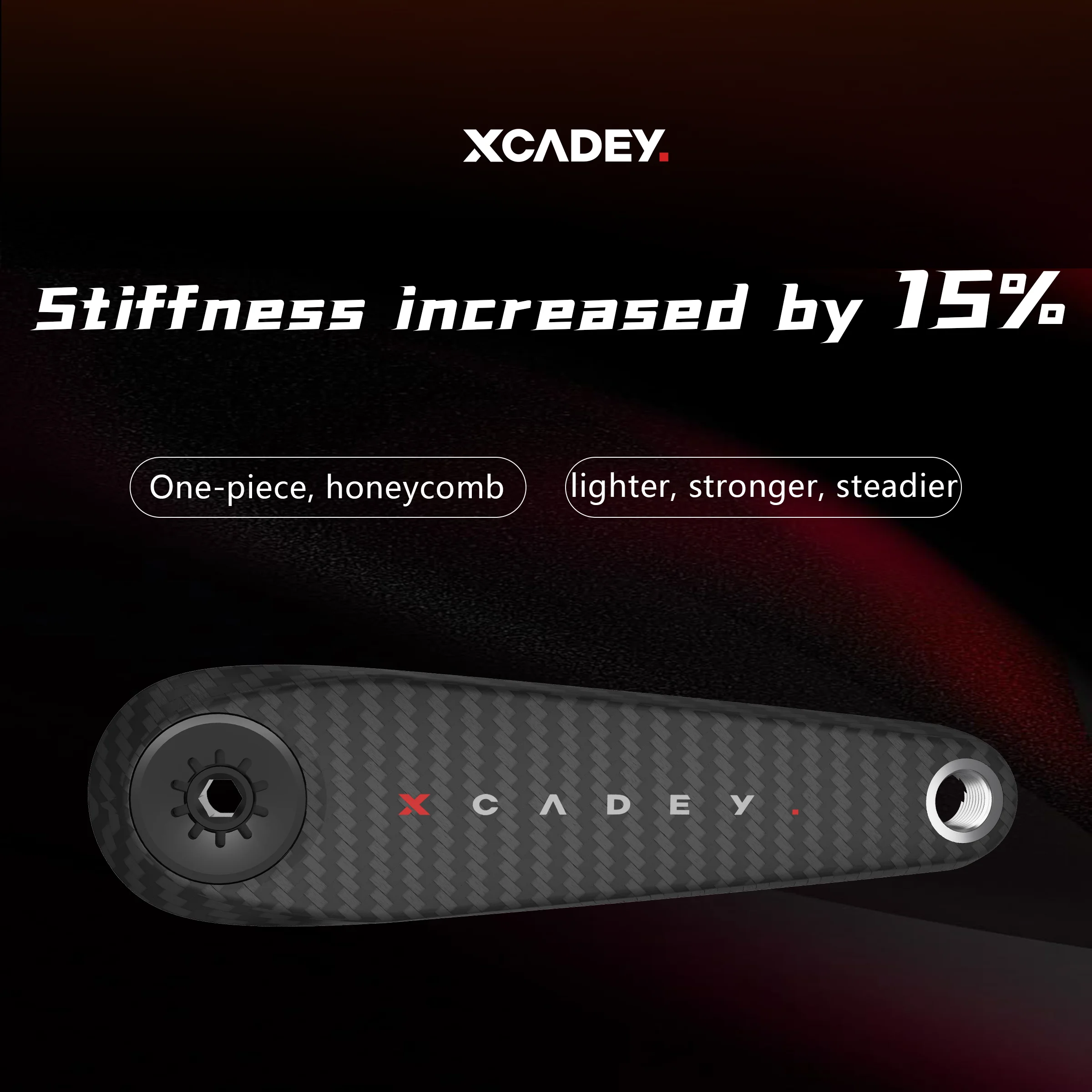 XCADEY VENTUS Carbon Fiber Power Meter Crank 5-BOLT 24mm