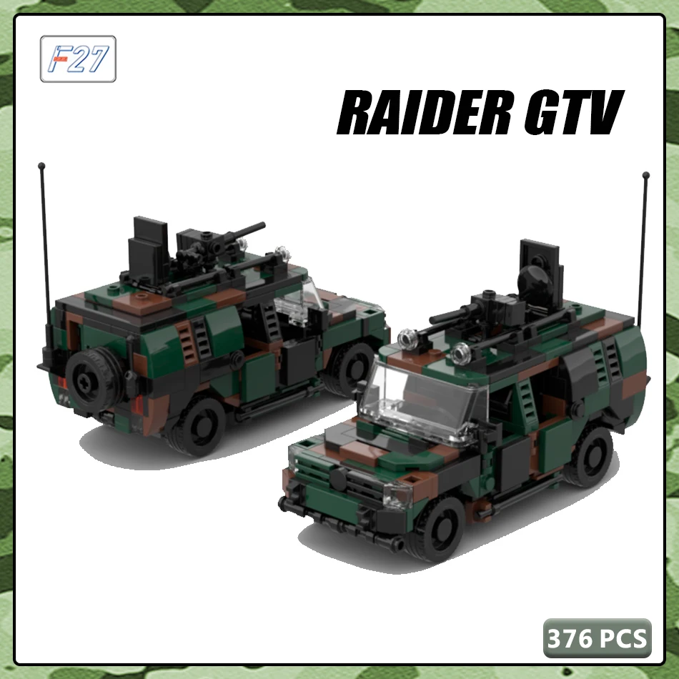 MOC WW2 Building Blocks Car Set Police SWAT Off-road Vehicle Model Military War Figures Weapons Bricks Toys For Children Gifts