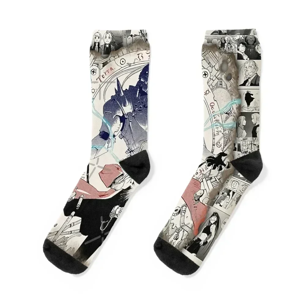 Full Fullmetal Collage Socks winter gifts winter thermal cartoon Socks Women Men's