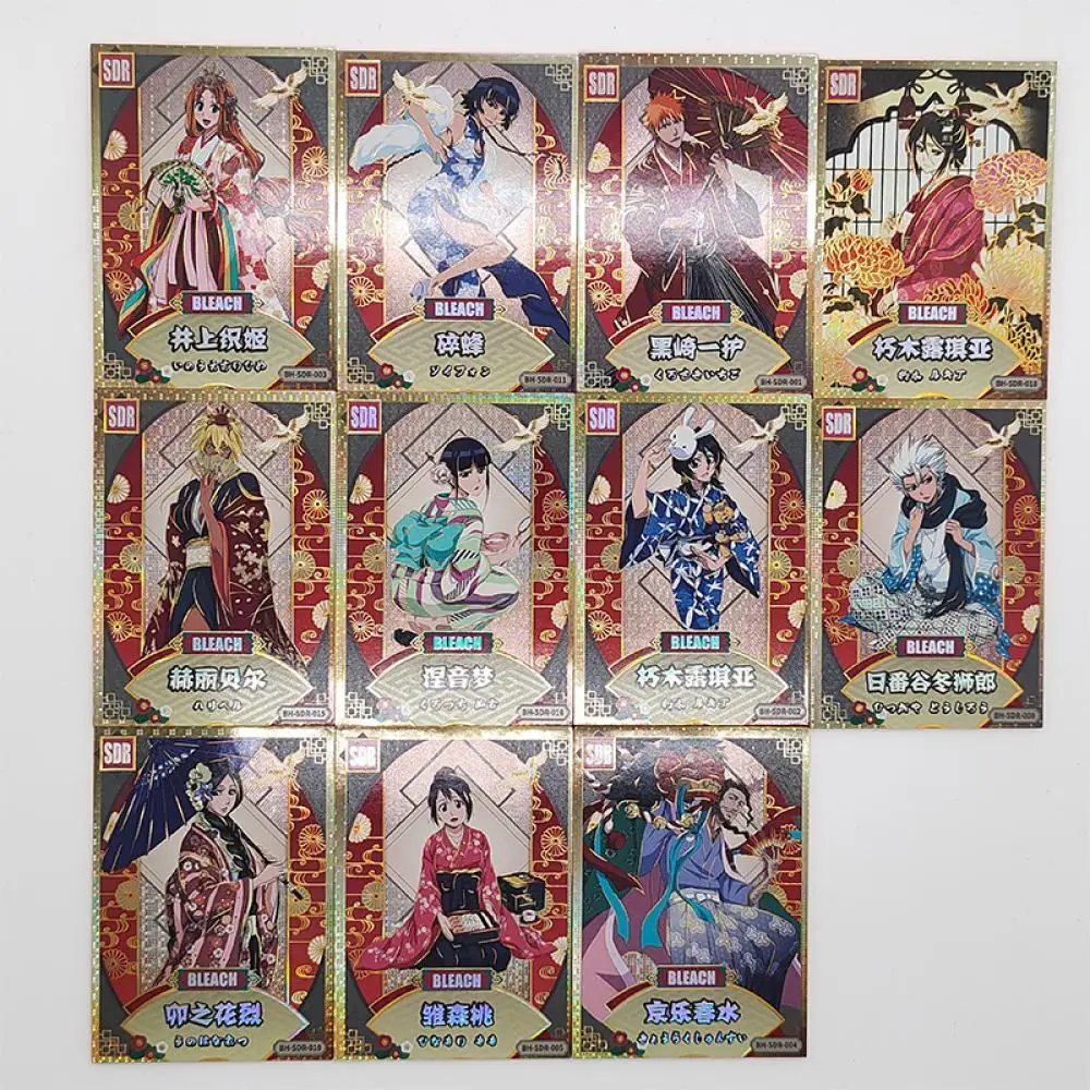 Anime BLEACH Kurosaki Ichigo Inoue Orihime Kuchiki Rukia Unohana Retsu Tear Halibel collection card Christmas birthday gift