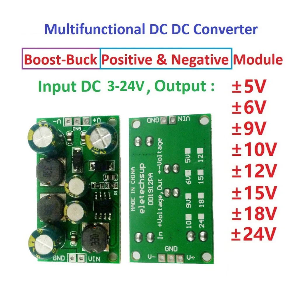 

DC-DC 8W 3-24V to DC 5V 6V 9V 10V 12V 15V 18V 24V Step Up Down Buck Boost Converter Power Supply Module Voltage Regulator